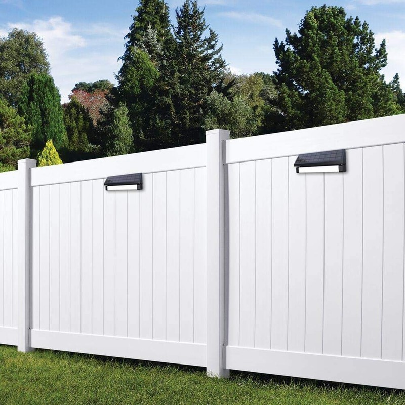 Solar Powered Motion Sensing Self-Contained Outdoor-Indoor LED Wall Step Security