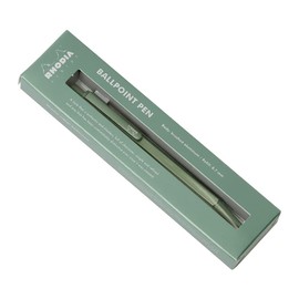 Rhodia 9387C - Refillable Ballpoint Pen - Hexagonal Barrel - Sage - Retractable Tip - High Precision 0.7mm - Black Ink
