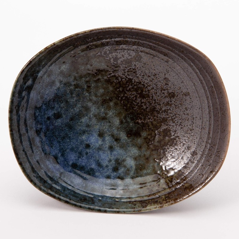 Mino Ware K80128 Tsuki Akari Oval Dish