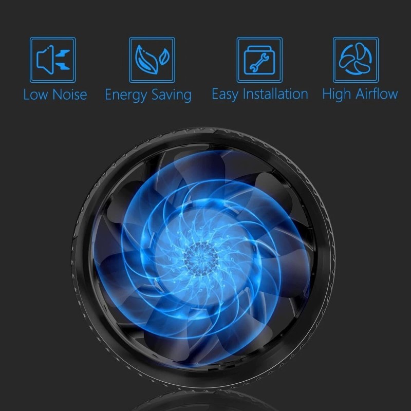 JJ Black 6" Inline Booster Duct Fan with Speed Controller