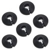 MroMax 6pcs 12mm Pipe Cover, Flange Black Pipe Collar Plastic