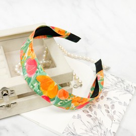 Burnaby colorful flower wide hair band wide headband / 버나비 컬러풀 플라워 와이드 헤어밴드 넓은머리띠