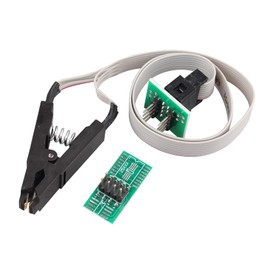 Jopto SOIC8 SOP8 Flash Chip IC Test Clip Programming Socket Adapter Board Cable, SOIC8 SOP8 Test Clip with 2 Adapter Boards Compatible with EEPROM 93CXX/25CXX/24CXX in-circuit Programming