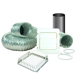 Dundas Jafine TD48PGK2 ProGard Dryer Vent Kit with 4" x 8' Proflex Duct
