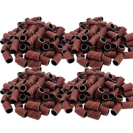 ELEBOX 400Pcs Nail Sanding Bands Grinding Sand for Electric Nail Drill Bit Sanding Bits Grit 180# Fine Grit Files