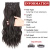 Xtrend 16 Inch Black Brown Wavy Hair Extensions 11 Clips