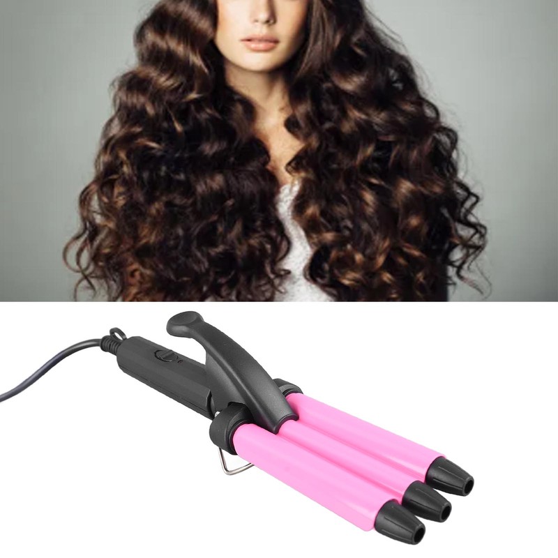 Waver Curling Iron Mini Portable 3 Barrel Hair Crimper Wand