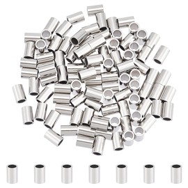 UNICRAFTALE 100Pcs 304 Stainless Steel Tube Beads 6mm Long Spacer Beads Metal Column Beads Hollow Tube Beads Loose Beads Hole 3mm for DIY Bracelet Necklace Jewelry Making, STAS-UN0056-55-US12