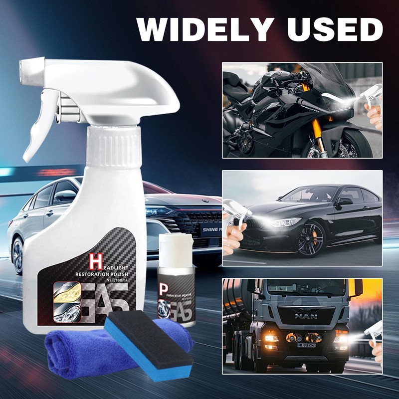 Automotive Headlight Restoration Kit,Oxidized and Yellowed Automotive Headlamps Blurring Enhanced