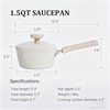 1.5QT Saucepan with Lid, Nonstick Ceramic Coating, PFAS & PFOA-Free,