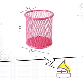 ASEANAO Pen Holder Mesh Pencil Holder Metal Pen Holder Cup Pencil Cup Holder for Desk Office Pen Organizer (Round green)