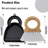 Xifando Mini Broom and Dustpan for Housekeeping-Bamboo Handle Small Broom