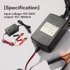 Reswish Car Battery Charger,12V Battery Charger with Crocodile Clip and