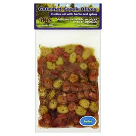 Attis Gourmet Greek Ionian Pitted Olives in Olive Oil, 400 g