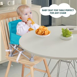 Otrolepota Portable Booster Seat, Toddler Baby Seat with Tray for Dining Table Compact Floor Chair for Camping Lawn Beach Babies Travel 6-36 Months