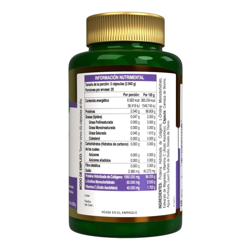 Natures Life Colgeno Hidrolizado Puro - Con L-Ornitina y Vitamina