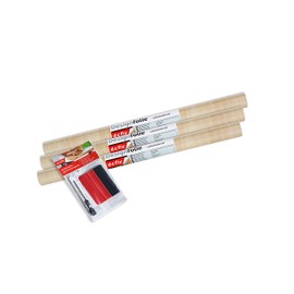 d-c-fix 346-0219-3PKA Decorative Self-Adhesive Film, Maple Wood, 17" x 78" Roll, 3-Pack with Applicator