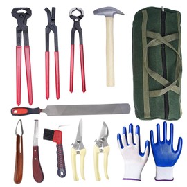 1112TEMP 12pcs Farrier Tools Farrier kit Horse shoeing Tools Farrier Supplies Farrier Tools for Horses Cattle Sheep and Donkeys