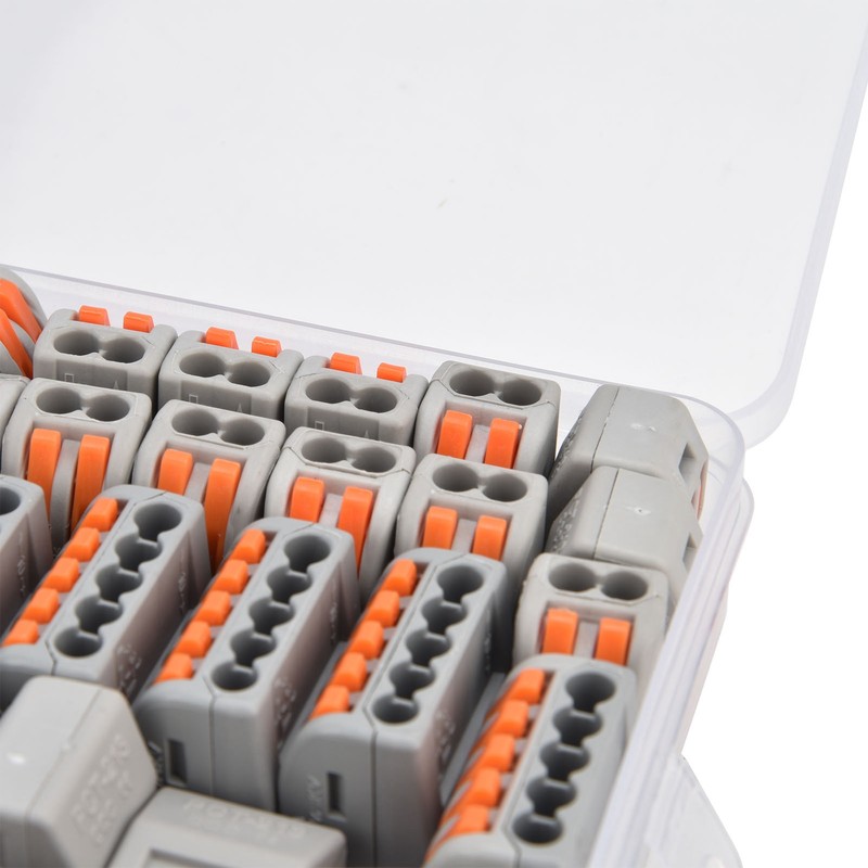 60Pcs Lever Nuts Quick Connect Wire Connector Conductor PCT‑212 ‑