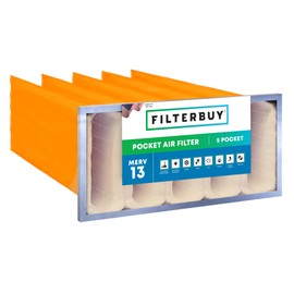 Filterbuy 12x24x22 5-Pocket Air Filter MERV 13 HVAC Replacement (1-Pack)