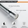 Adjustable Shower Arm, Chrome 11.8 Inches Flexible Shower Head for