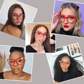 Zeelool Chic Butterfly Eyeglasses for Women Hilary FX0206-05 Red