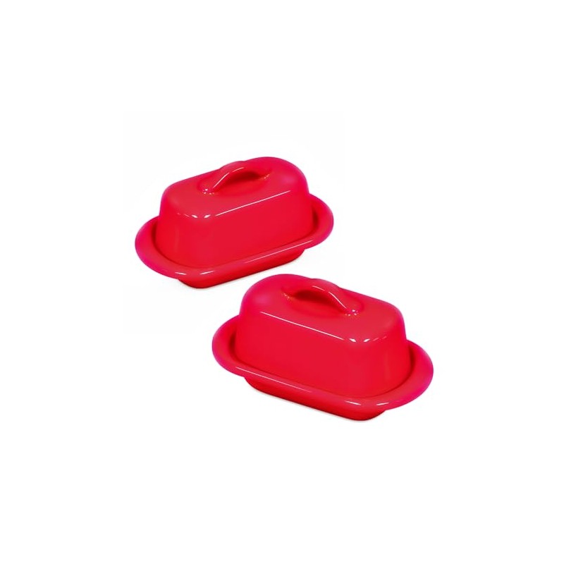 Chantal Mini Butter Dish Set of 2 (Red)