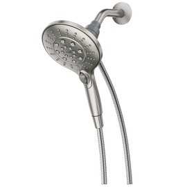 MOEN 26112SRN Engage Magnetix Six-Function 5.5-Inch Handheld Showerhead with Magnetic Docking System, No Size, Spot Resist Brushed Nickel | MOEN