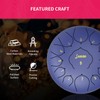 LAGRIMA Steel Tongue Drum, 13 Notes 12 Inches Percussion Instrument