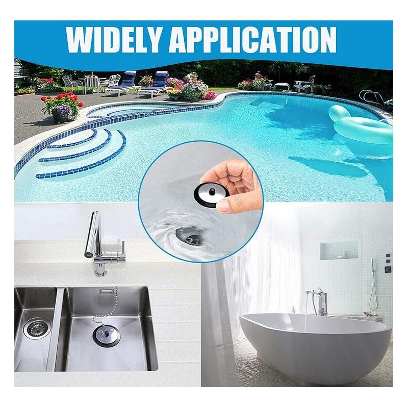 DBOO 2 Pack Universal Bathtub Plug And Chain Drain Stopper