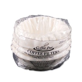 Coffee Pro CPF200 Coffee Filters, 12 Cup Coffeemaker, 200/PK, White