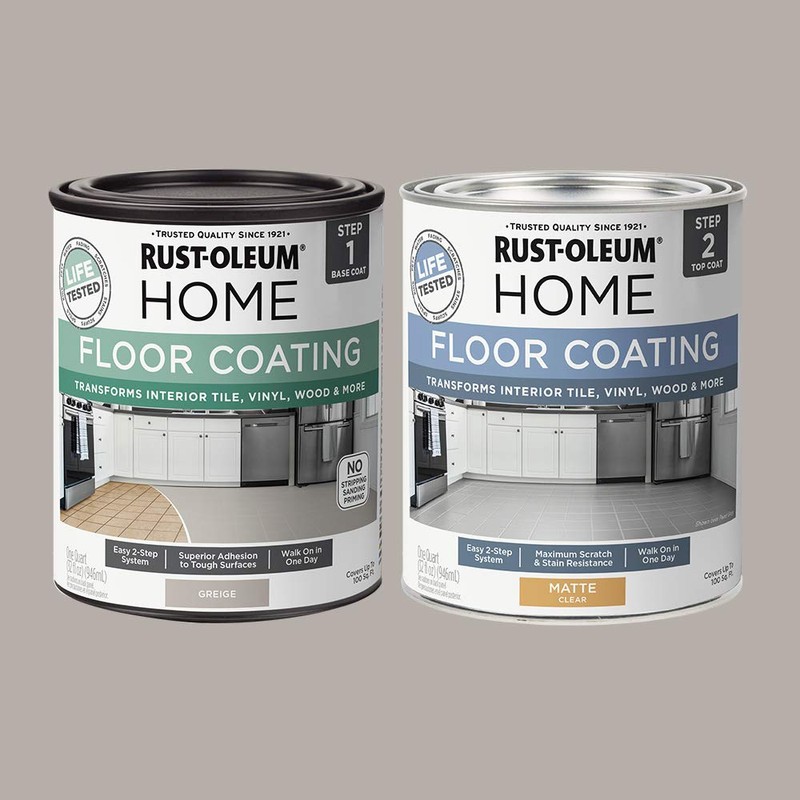 Rust-Oleum 367594 Home Interior Floor Coating Kit, Matte Greige