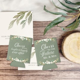 Pop Nordic Wedding Party Can Cooler - 12 Pack Funny Wedding Guests Gifts, Neoprene Beer Can Sleeves Bulk for Wedding Receptions Party Favors Decorations Supplies