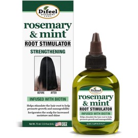Difeel Estimulador de raíz de romero y menta con biotina 2.5 oz. - Tratamiento del cuero cabelludo para el crecimiento del cabello, aceite de menta de romero para el crecimiento del cabello
