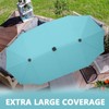 OVASTLKUY 13Ft Patio Umbrella with Solar Lights Outdoor Double-Sided Market