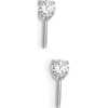 14K White Gold 3Mm Topaz Stud Earrings (Length=3) (Width=3)
