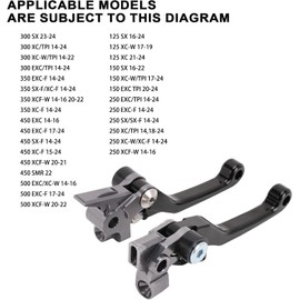 JFG RACING Dirt Bike Foldable Clutch Brake Levers,Clutch Lever Breakaway Levers for 125 150 250 300 350 450 500 SX XC EXC SXF EXCF XCW XCF TPI XCFW SMR Orange