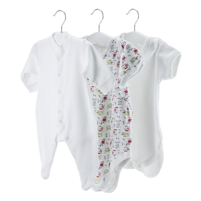HANGERWORLD 6 Childrens 25cm White Wooden Baby Toddler Coat Clothes