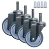 BAISASY 4 Inch Stem Caster Wheels, 7/16-Inch Stem Casters Set
