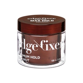 KISS COLORS & CARE 24 Hour Maximum Hold Scented Edge Fixer, Biotin B7 Infused, All Hair Types, Non-Greasy Gel, No Flaking, 100 mL (3.38 US fl. oz.) - Coconut Scent