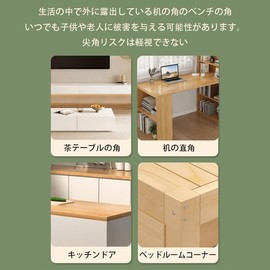 FamGift Corner Protection Transparent Table Corner Anti-Collision Anti-Bruise Children Elderly Injury PVC Protective Cover Safety Material Protective Furniture Table Corner Protection Mat 4pcs