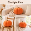 Plush Pumpkin Throw Pillow - Soft Cozy Nordic-Style Decorative Cushion
