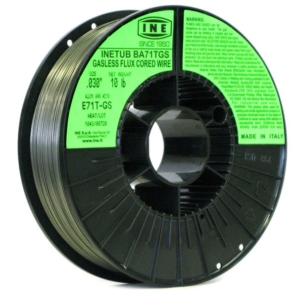 INETUB BA71TGS .030-Inch on 10-Pound Spool Carbon Steel Gasless Flux Cored Welding Wire