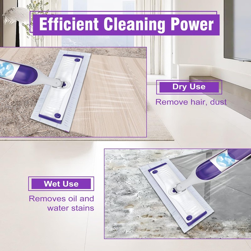 40 Pack Power Mop Refills for Swiffer Power Mop，Unscented&Thickened Multi-Surface