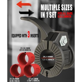 ZY-HUAN Barbell Clamps Pair of 1" inch or 2" Inch Pro Collar Adjustable Weight Bar Clips Fast Release Perfect for Pro Crossfit Strong Lifts and Olympic Fitness Training Supplies (Red 0.98-1.18inch)