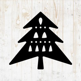 Christmas Ornaments Decals Peel and Stick - Wall Vinyl Decals Stickers - Tree Snowflake Reindeer Santa Claus Holly Angel Silhouette - Car Window Truck Laptop Tumbler - Shop Store Room Decor DWSV15066