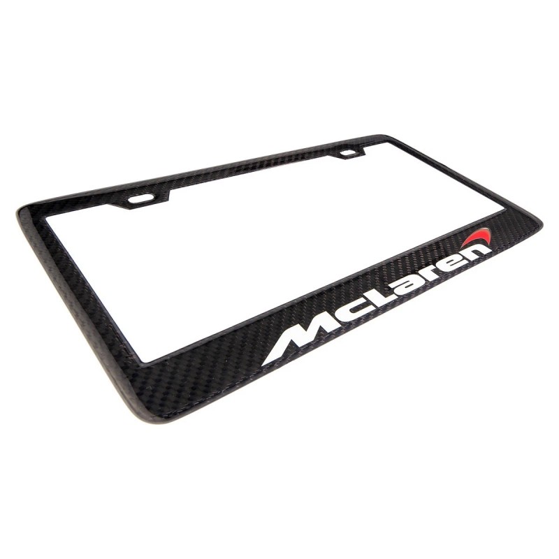 Super Car Gear McLaren White Lettering 100% Carbon Fiber License