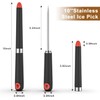 2 PCS Stainless Steel Ice Picks,Non-Slip Plastic Handle,Pick Tool for