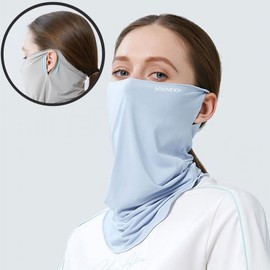 Ear-Loop Cool Face Sports Mask, Neck Warmer & Multi Scarf XTJ27 (Light Gray)