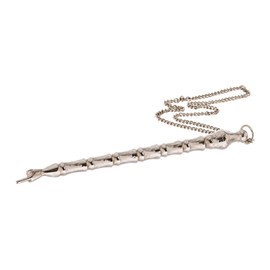 Yad Bar/Bat Mitzvah Pointer For Reading The Torah/Bible, Stainless Steel, Chain on Back, 10"